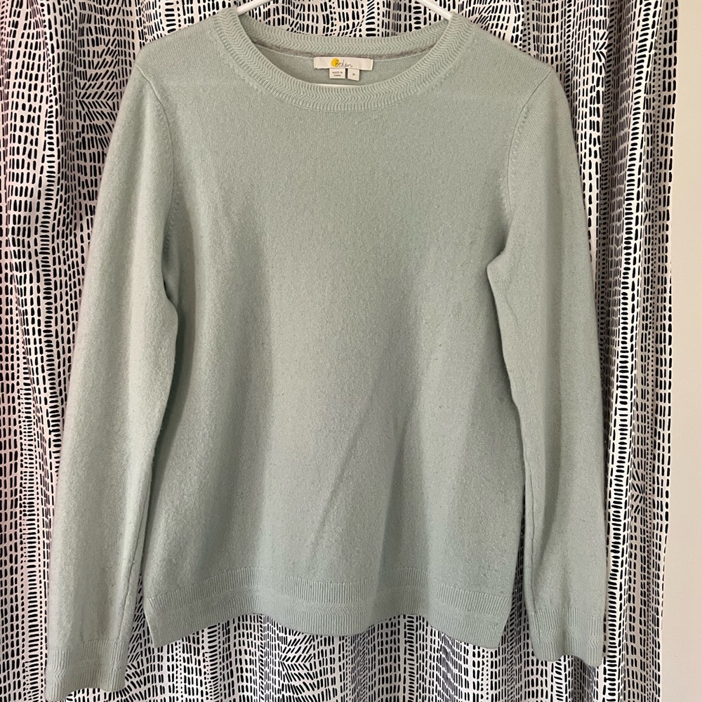 Boden Cashmere Light Blue Crew Neck Sweater